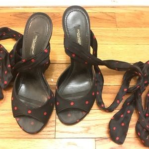 36.5 Dolce & Gabbana polka dot wedge sandal